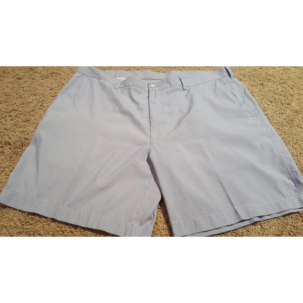 Mens ALAN FLUSSER Shorts Size 42‎ Seersucker Blue & White